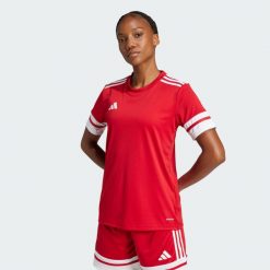 Koszulka Squadra 25. Białe bluzki damskie Adidas, xs, bez wzorów, z materiału, sportowe, bez kołnierzyka, bez ramiączek. Za 99.95 zł.
