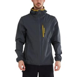 Kurtka softshellowa męska Fundango Alloy Hooded Softshell. Szare kurtki męskie FUNDANGO, m, bez wzorów, z poliamidu, bez kaptura, trekkingowe. Za 459.90 zł.