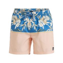 Szorty kąpielowe dla Mężczyzn SPL FLORAL 15" Niebieski. Niebieskie kąpielówki męskie Quiksilver, bez wzorów, z materiału, sportowe. Za 179.99 zł.