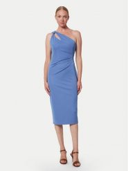 LAUREN RALPH LAUREN Sukienka koktajlowa 253903046004 Niebieski Slim Fit. Niebieskie sukienki damskie Lauren Ralph Lauren, bez wzorów, z syntetyku, wizytowe, bez kołnierzyka, bez ramiączek. Za 619.99 zł.