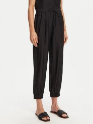 Marella Spodnie materiałowe Abetaia 2513131095 Czarny Relaxed Fit. Czarne spodnie materiałowe damskie Marella, bez wzorów, z jedwabiu. Za 539.99 zł.