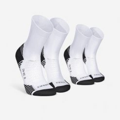 Second Life - Skarpetki do biegania Kiprun Run 500 wysokie... - Stan Doskonały. Białe skarpetki damskie KIPRUN, bez wzorów, z dzianiny. Za 28.99 zł.
