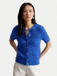 Polo Ralph Lauren Kardigan 211966720500 Niebieski Slim Fit. Niebieskie kardigany damskie Polo Ralph Lauren, s, bez wzorów, z bawełny, bez kołnierzyka. Za 989.99 zł.