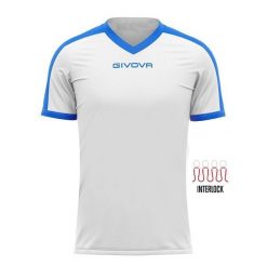 Koszulka piłkarska dla dorosłych Givova Revolution Interlock. Białe bluzki damskie Givova, xs, bez wzorów, sportowe, bez kołnierzyka, bez ramiączek. Za 32.50 zł.
