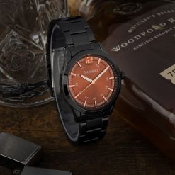 Zegarek męski bransoleta duży solidny czarny klasyczny premium Beltimore BT02. Czarne zegarki męskie bez wzorów. Za 149.99 zł.