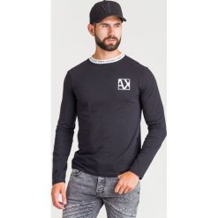 LONGSLEEVE ARMANI EXCHANGE. Czarne bluzy męskie Armani Exchange, l, bez wzorów, z bawełny, bez ramiączek, bez kaptura. Za 279.00 zł.