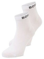 BOSS Skarpety w 2-paku Mężczyźni biały, 39-42. Białe skarpety męskie Boss, bez wzorów, z bawełny. Za 64.95 zł.