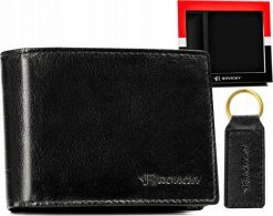 Rovicky skórzany portfel męski i brelok - NoSize. Portfele męskie ROVICKY, bez wzorów. Za 146.84 zł.