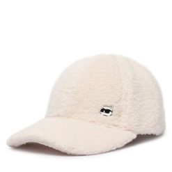 Czapka z daszkiem KARL LAGERFELD. Białe czapki damskie KARL LAGERFELD, bez wzorów. Za 339.99 zł.