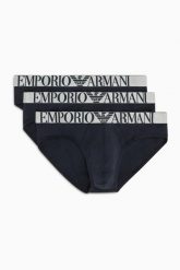 Slipy męskie 3-PAK EMPORIO ARMANI UNDERWEAR. Slipki męskie Emporio Armani Underwear, l, bez wzorów. W wyprzedaży za 181.30 zł.