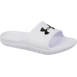 Klapki na basen Lifestyle Męskie Under Armour Core PTH SL. Białe klapki męskie Under Armour, bez wzorów, z materiału, bez zapięcia. Za 176.00 zł.