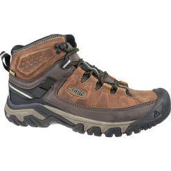 Buty trekkingowe męskie Keen Targhee Iii Mid WP. Brązowe buty sportowe męskie Keen, z materiału, bez zapięcia. Za 895.00 zł.