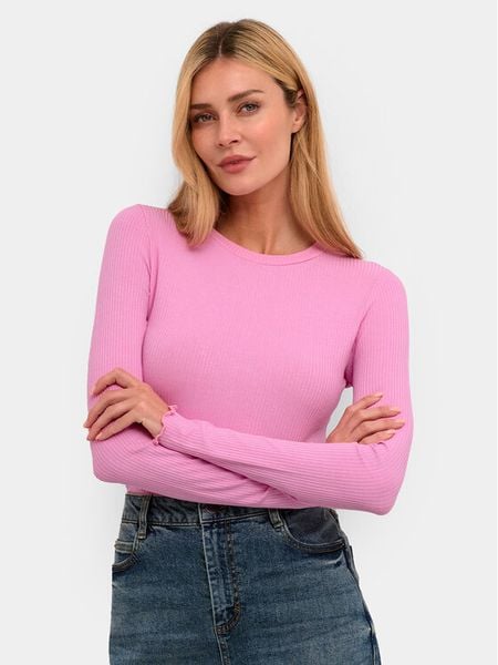 Kaffe Bluzka Drew 10507196 Różowy Slim Fit. Czerwone bluzki damskie Kaffe, xxl, bez wzorów, z wiskozy, bez kołnierzyka, bez ramiączek. Za 89.99 zł.