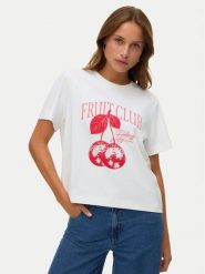 Vero Moda T-Shirt Yma 10338503 Biały Regular Fit. Białe t-shirty damskie Vero Moda, m, bez wzorów, z bawełny, bez kołnierzyka, bez ramiączek. Za 89.99 zł.