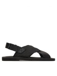 Emporio Armani Sandały EM004323 AF25617 MC012 Czarny. Czarne sandały męskie Emporio Armani, bez wzorów, ze skóry, bez zapięcia. Za 1,069.00 zł.