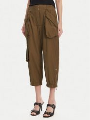 PINKO Spodnie materiałowe 104704 A2ER Khaki Regular Fit. Brązowe spodnie materiałowe damskie Pinko, bez wzorów, z bawełny. Za 689.99 zł.