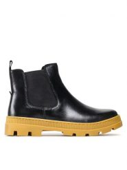 Lasocki Sztyblety WI23-PUSZAN-08 Czarny. Czarne botki damskie Lasocki, bez wzorów, ze skóry, bez obcasa, na płaskiej podeszwie, bez zapięcia. Za 249.99 zł.