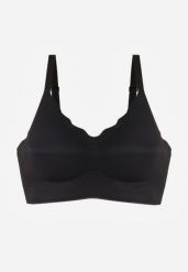 Czarny Bezszwowy Biustonosz z Usztywnieniem Bez Fiszbin Zeritha. Czarne biustonosze Renee, bez wzorów, z tkaniny. Za 39.99 zł.