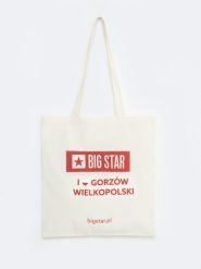 Torba bawełniana unisex Gorzów Wielkopolski 102. Białe torby podróżne damskie BIG STAR, z aplikacjami, z bawełny, na ramię. Za 4.99 zł.