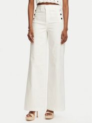 Rinascimento Jeansy CFC0127565003 Biały Wide Leg. Białe jeansy damskie Rinascimento, bez wzorów, z bawełny. Za 609.99 zł.