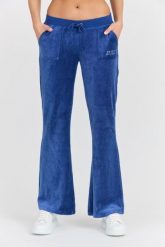JUICY COUTURE Damskie niebieskie spodnie Heritage Crown Caisa Low Rise Pant, Rozmiar S. Niebieskie spodnie dresowe damskie Juicy Couture, bez wzorów, z bawełny, eleganckie, długie. W wyprzedaży za 359.99 zł.