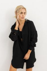KOSZULA JULIETTE CZARNA S - Flawless. Czarne koszule damskie Flawless, s, bez wzorów, z bawełny, biznesowe, bez kołnierzyka, bez ramiączek. Za 360.00 zł.