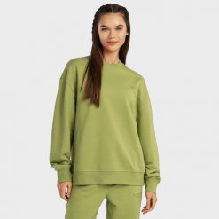 Bluza dresowa Lifestyle damska SIROKO Tree-W. Zielone bluzy damskie SIROKO, xs, bez wzorów, z bawełny, sportowe, bez ramiączek, bez kaptura. Za 190.00 zł.