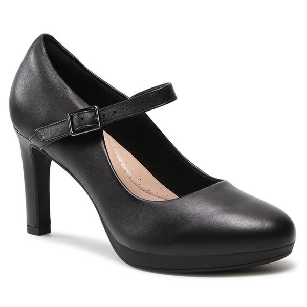 Półbuty Clarks. Czarne półbuty damskie Clarks, bez wzorów, bez obcasa, na obcasie, bez zapięcia. Za 319.99 zł.