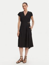 TWINSET Sukienka letnia 251TT2072 Czarny Loose Fit. Czarne sukienki damskie Twinset, na lato, bez wzorów, z lyocellu, bez kołnierzyka, bez ramiączek. Za 589.99 zł.