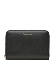 Calvin Klein Portfel Foil Logo Medium Zip Around LV04F1091G Czarny. Czarne portfele damskie Calvin Klein, ze skóry. Za 169.99 zł.
