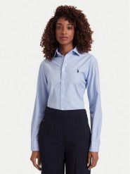 Polo Ralph Lauren Koszula 211B23217001 Niebieski jasny Slim Fit. Niebieskie koszule damskie Polo Ralph Lauren, bez wzorów, z bawełny, bez kołnierzyka, bez ramiączek. Za 769.99 zł.