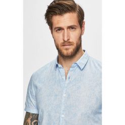 Tom Tailor Denim - Koszula. Niebieskie koszule męskie TOM TAILOR DENIM, m, bez wzorów, z bawełny, casualowe, bez kołnierzyka, bez ramiączek. W wyprzedaży za 79.90 zł.