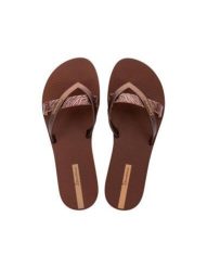 Klapki japonki damskie Ipanema Kirei. Brązowe klapki damskie Ipanema, bez wzorów, z materiału, bez obcasa, bez zapięcia. Za 89.00 zł.