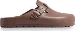 Birkenstock Klapki Birkenstock Boston EVA. Klapki damskie Birkenstock, bez wzorów, sportowe, bez obcasa, bez zapięcia. Za 299.00 zł.