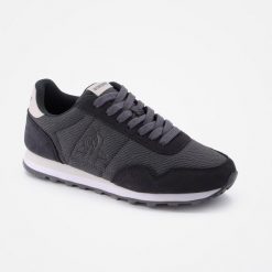 Buty sportowe damskie Astra W Knit charcoal. Szare obuwie sportowe damskie le coq sportif, bez wzorów, bez zapięcia, trekkingowe. W wyprzedaży za 301.15 zł.