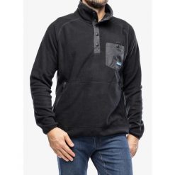 Bluza polarowa męska Kavu Teannaway. Czarne bluzy sportowe męskie KAVU, m, bez wzorów, z polaru, bez kaptura. Za 286.99 zł.