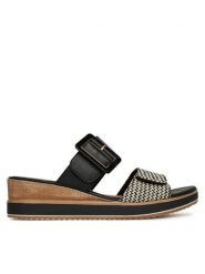 Remonte Klapki CEO-D6463-03 Czarny. Czarne klapki damskie Remonte, bez wzorów, ze skóry, bez obcasa, bez zapięcia. Za 349.99 zł.