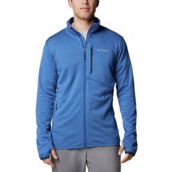 Bluza trekkingowa męska Columbia Park View Fleece FZ. Niebieskie bluzy męskie Columbia, m, bez wzorów, sportowe, bez ramiączek, bez kaptura. Za 209.99 zł.