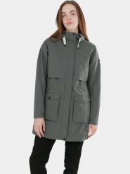 Płaszcz przeciwdeszczowy damski Fundango Zhuri. Brązowe płaszcze damskie FUNDANGO, xs, bez wzorów, z materiału, eleganckie, bez kołnierzyka, bez kaptura. Za 499.00 zł.