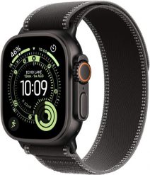 Smartwatch Apple Watch Ultra 3 GPS + Cellular 49mm Black Titanium / Trail Loop S/M Czarny (MF1D4QP/A). Czarne zegarki smartwatch Apple, bez wzorów. Za 3,959.99 zł.