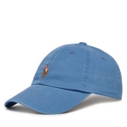 Czapka z daszkiem Polo Ralph Lauren. Niebieskie czapki damskie Polo Ralph Lauren, bez wzorów. Za 359.99 zł.
