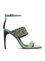 Eva Minge Sandały EO-NADIA-LT2035-2-2 Zielony. Zielone sandały damskie Eva Minge, bez wzorów, ze skóry, bez obcasa, na szpilce, bez zapięcia. Za 429.99 zł.
