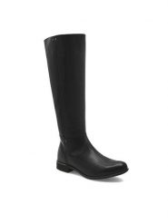 Lasocki Kozaki OCE-MESA-38 Czarny. Czarne kozaki damskie Lasocki, bez wzorów, ze skóry, bez obcasa, na płaskiej podeszwie, bez zapięcia. Za 379.99 zł.