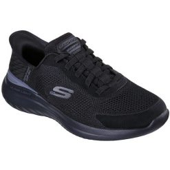 Buty sportowe męskie Skechers Bounder 2.0 silco. Czarne buty sportowe męskie Skechers, bez wzorów, bez zapięcia. Za 590.00 zł.
