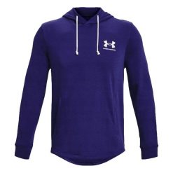 Męska Bluza Z Kapturem Rival Terry. Niebieskie bluzy męskie Under Armour, m, bez wzorów, bez ramiączek, z kapturem. Za 278.99 zł.