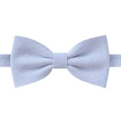 Lniana Mucha Męska - His Story - Błękitny Melanż. Niebieskie krawaty i muchy His Story, z aplikacjami, ze lnu, eleganckie. Za 45.00 zł.