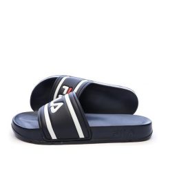Klapki Fila Model Morro Bay Kolor Niebieski. Niebieskie klapki męskie Fila, bez wzorów, z materiału, bez zapięcia. Za 89.00 zł.