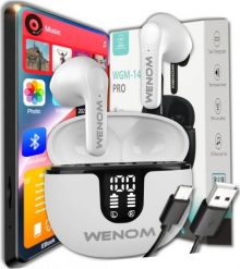Słuchawki Wenom WGM 14 PRO białe. Białe słuchawki bezprzewodowe Wenom. Za 89.00 zł.