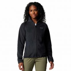 Bluza polarowa damska Columbia Benton Springs Full Zip rozpinana. Czarne bluzy damskie Columbia, bez wzorów, z polaru, sportowe, bez ramiączek, bez kaptura. Za 213.99 zł.