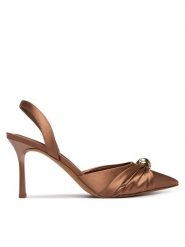 Aldo Szpilki Larsynn 14241581 Beżowy. Brązowe szpilki damskie Aldo, bez wzorów, z materiału, bez obcasa, na szpilce, bez zapięcia. Za 419.99 zł.